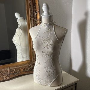 Showgirl Swarovski Encrusted Sheer Bodysuit